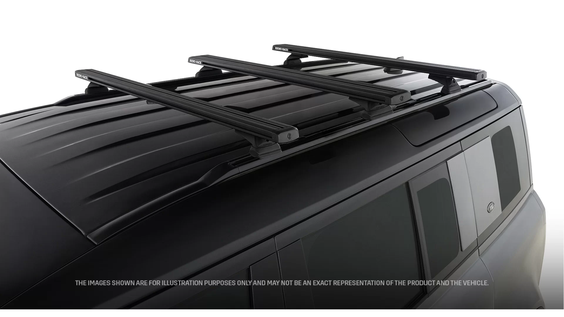 Rhino Rack JC-01589 Reconn-Deck 3 Bar Truck Bed System for Land Rover Defender 110 Gen2 5dr SUV with Factory Fitted Track (2020 onwards) - Custom Point Mount