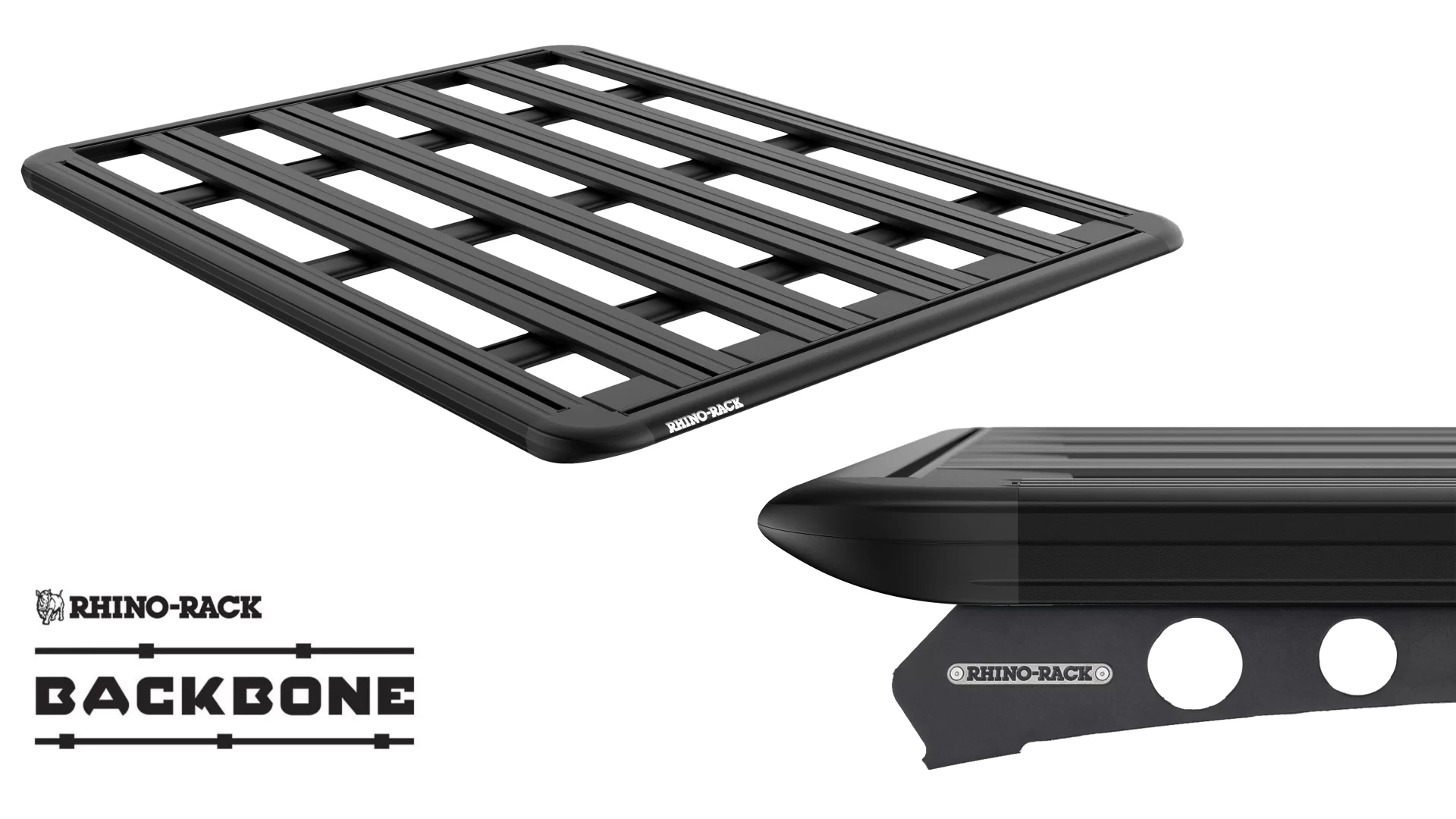 Rhino Rack JC-01695 Pioneer 6 Platform (1900mm x 1240mm) with Backbone for Isuzu MU-X LS-T Gen2 5dr SUV with Flush Roof Rail (2021 onwards)