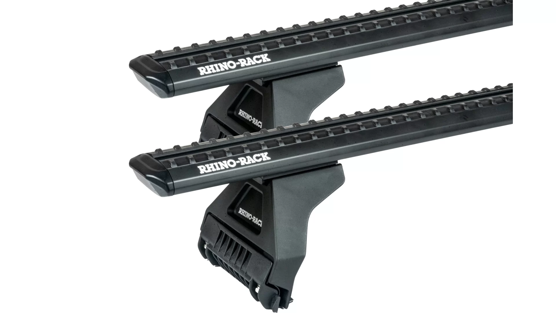 Rhino Rack JC-05186 Sportz RL110 Black 2 Bar Roof Rack for Jeep Wrangler JL 4dr SUV with Rain Gutter (2019 onwards) - Gutter Mount