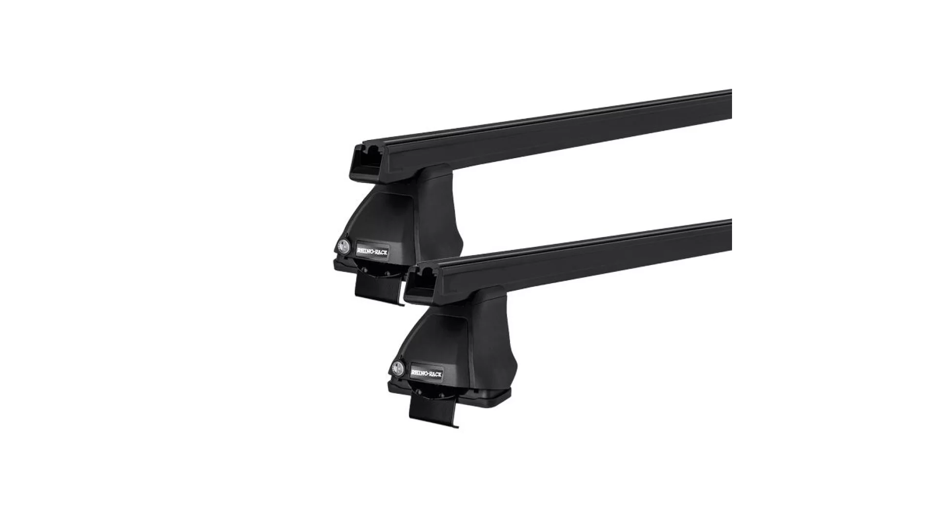 Rhino Rack JA8149 Heavy Duty 2500 Black 2 Bar Roof Rack for JMC Vigus 4dr Ute with Bare Roof (2015 onwards)