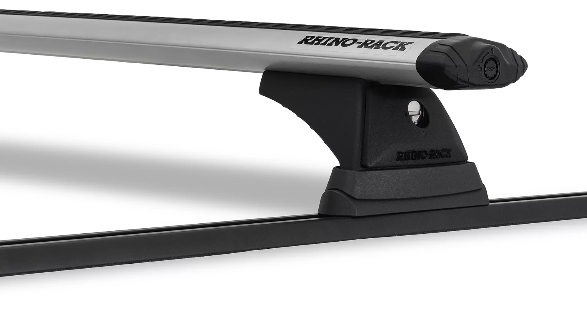 Rhino Rack JB0824 Vortex RCH Trackmount Silver 2 Bar Roof Rack for Ford F250 4dr Ute with Bare Roof (1999 to 2007) - Track Mount