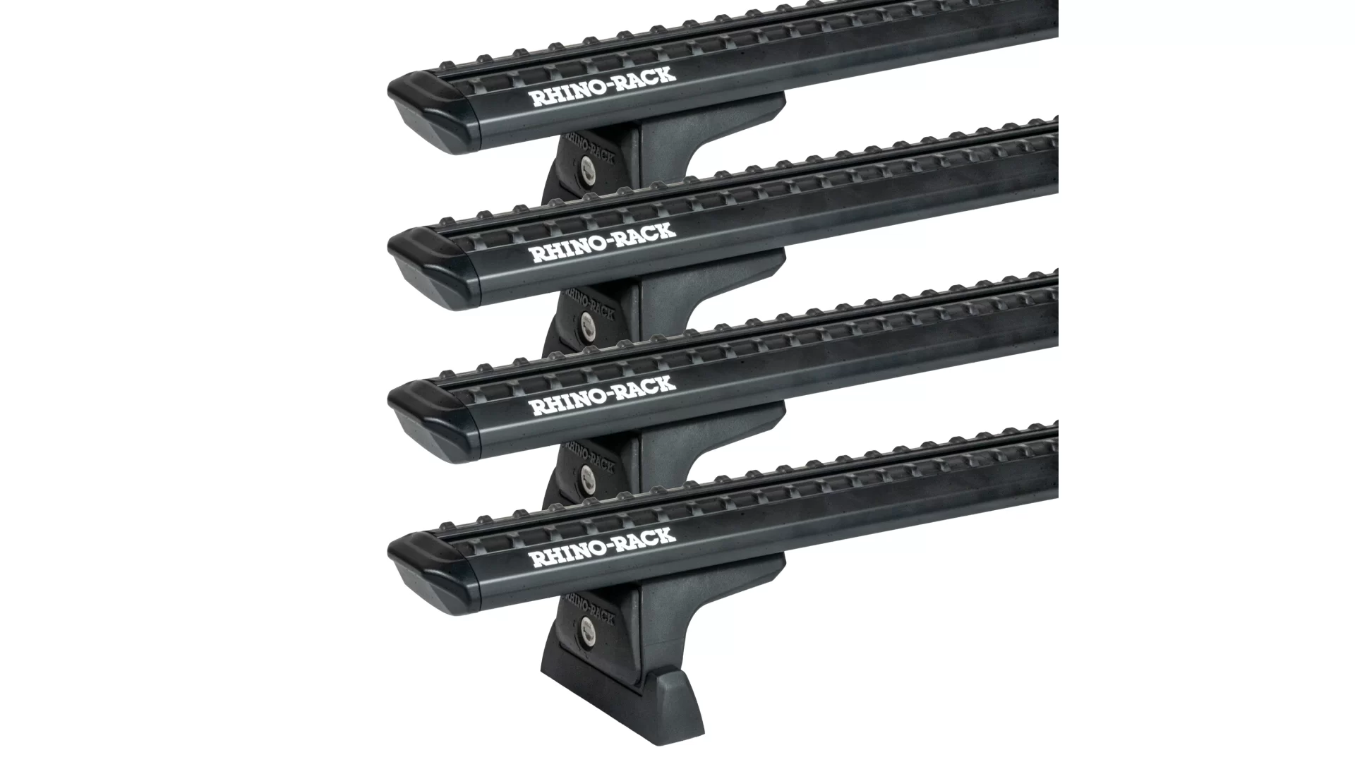 Rhino Rack JC-05270 Sportz RLT600 Black 4 Bar Roof Rack for Renault Trafic X82 5dr LWB Low Roof with Factory Mounting Point (2015 onwards) - Factory Point Mount