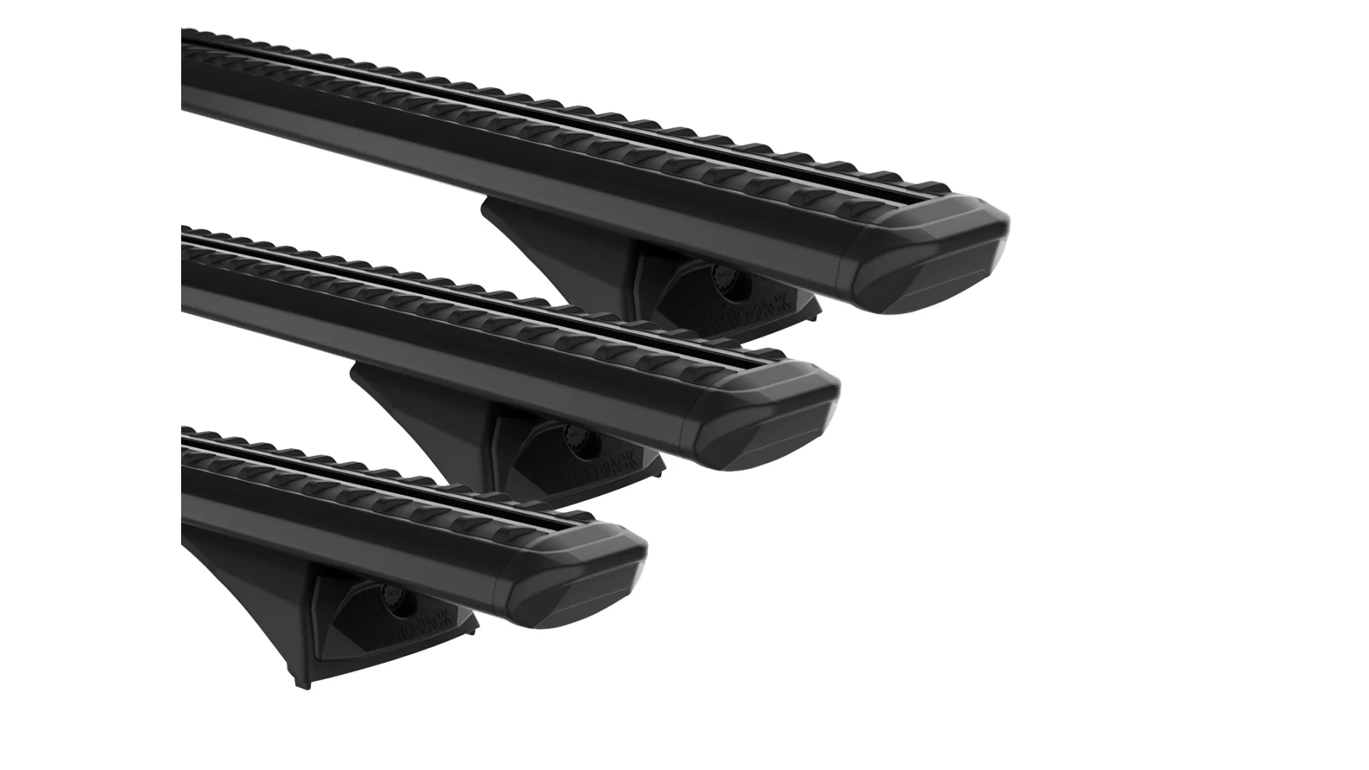 Rhino Rack JC-04628 Sportz RX300L Black 3 Bar Roof Rack for Holden Colorado7 5dr SUV with Flush Roof Rail (2012 to 2018) - Factory Point Mount
