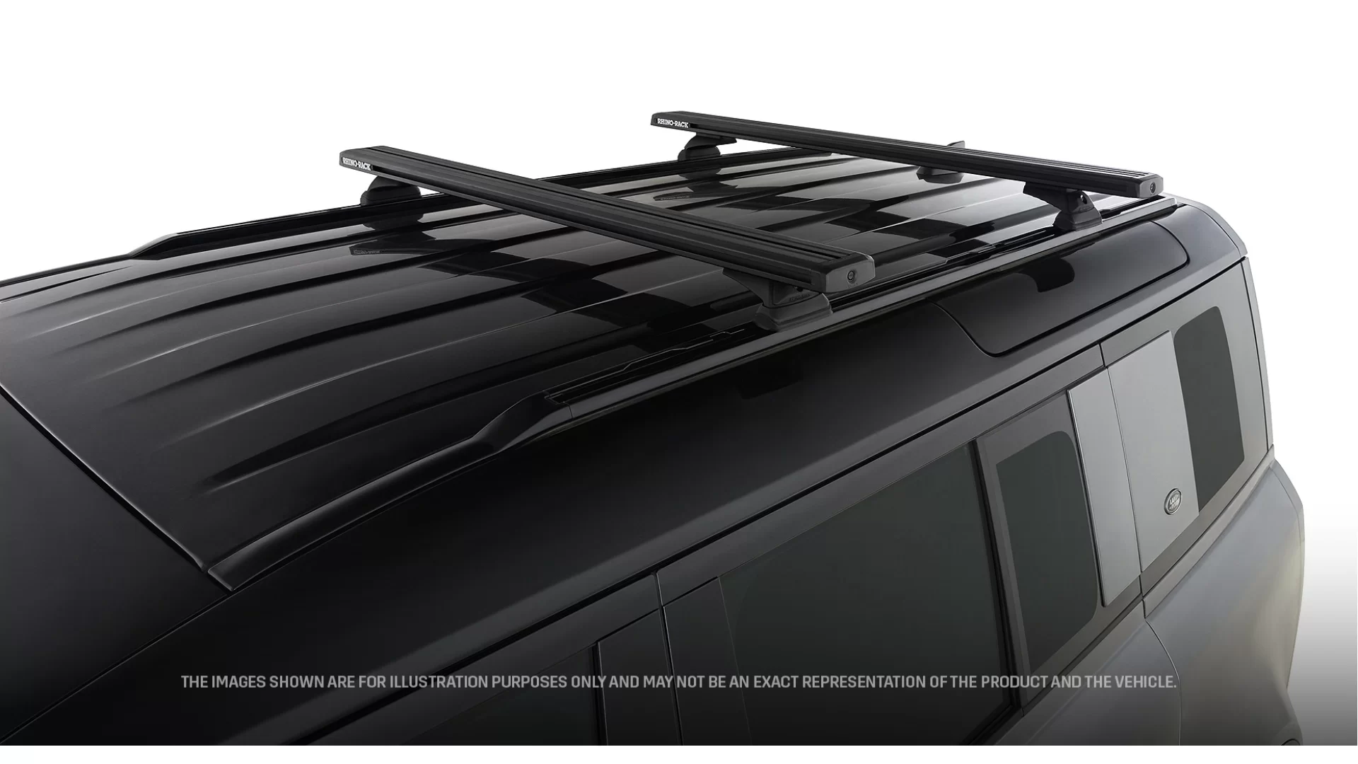 Rhino Rack JC-01588 Reconn-Deck 2 Bar Truck Bed System for Land Rover Defender 110 Gen2 5dr SUV with Factory Fitted Track (2020 onwards) - Custom Point Mount