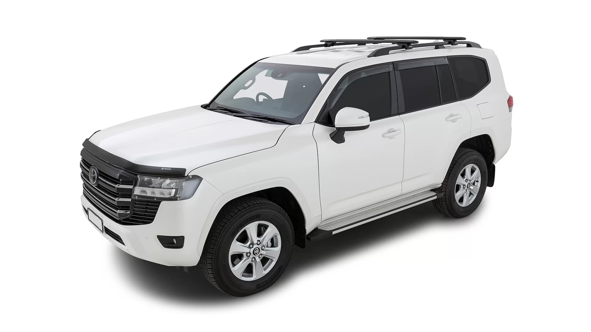 Rhino Rack JC-01549 Vortex RX Black 2 Bar Roof Rack for Nissan Patrol Y62 5dr SUV with Raised Roof Rail (2012 onwards) - Raised Rail Mount