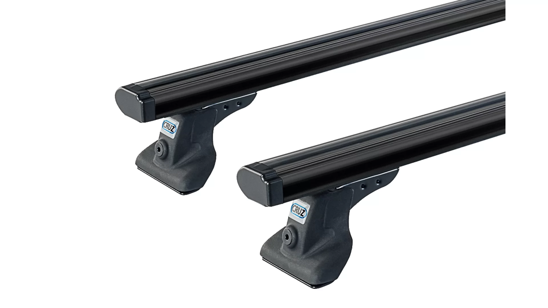 CRUZ Cargo Black 2 Bar Roof Rack for Mazda BT-50 Gen 1 4dr Ute with Bare Roof (2006 to 2011) - Clamp Mount