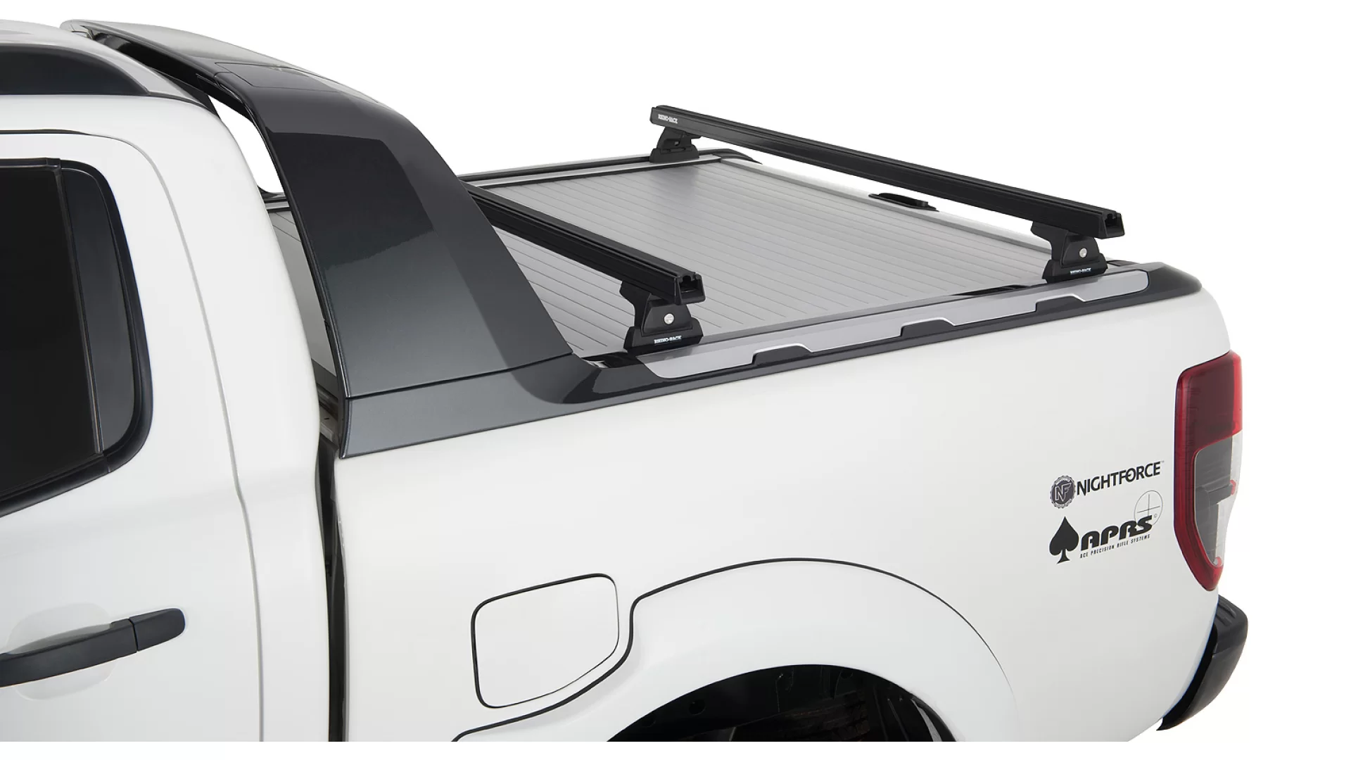Rhino Rack JA6220 - Heavy Duty RLT600 Black 2 Bar Roof Rack for FORD Ranger 4dr 4dr Ute from 2012