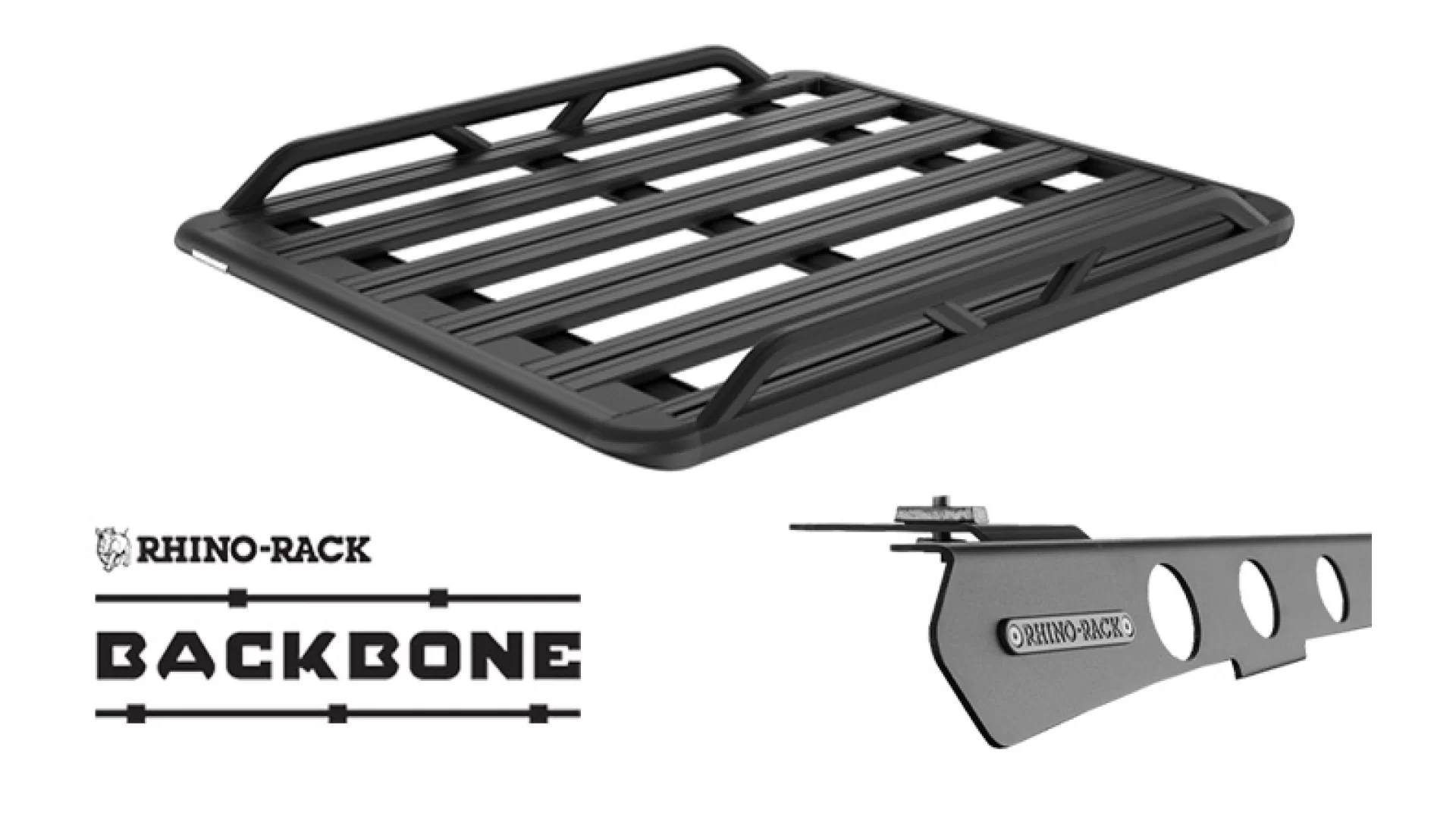 Rhino Rack JC-02158 Pioneer 6 Tradie  (2100mm x 1240mm) with Backbone for Isuzu MU-X LS-M/LS-U 5dr SUV with Bare Roof (2013 to 2021) - Factory Point Mount