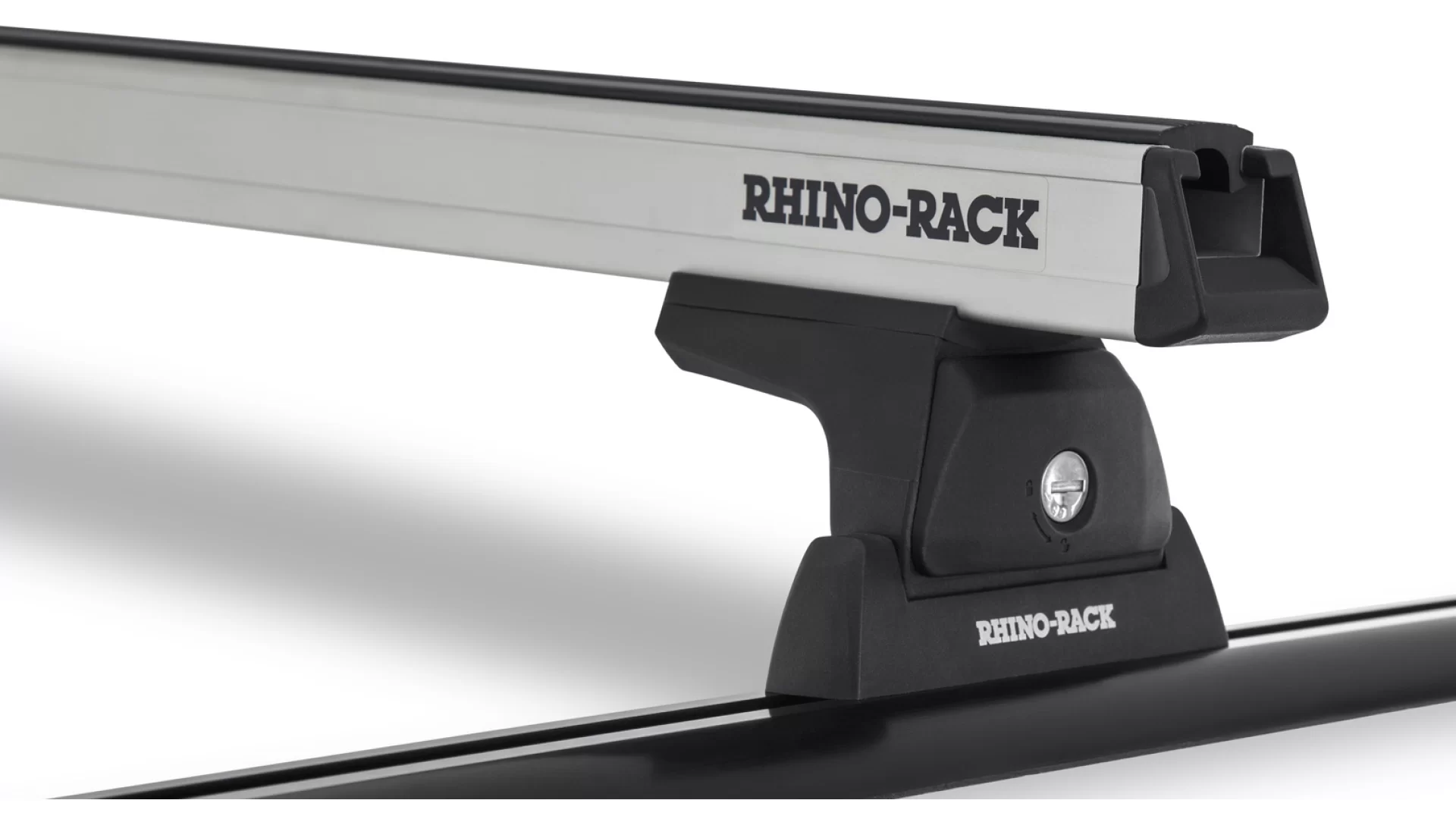 Rhino Rack JA8355 - Heavy Duty RLT600 Trackmount Silver 2 Bar Roof Rack for NISSAN Navara 4dr 4dr Ute from 2021