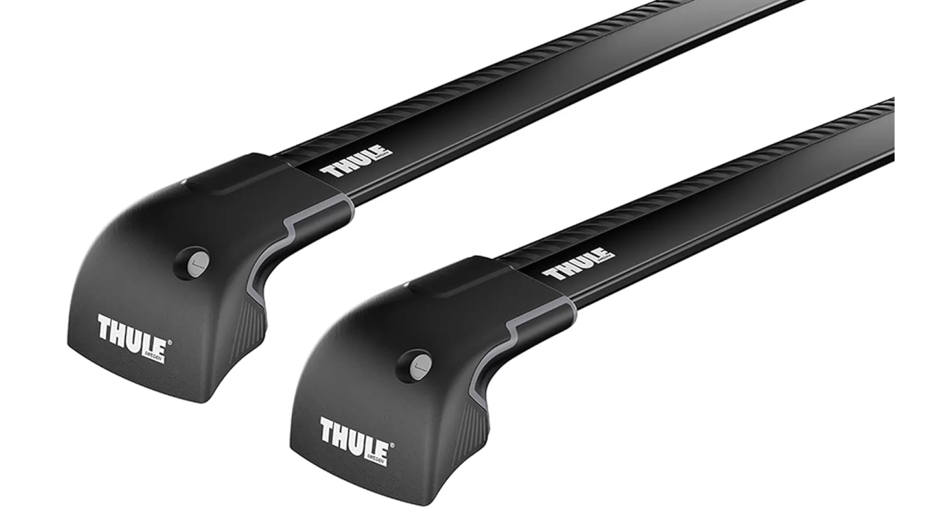 Thule 9594 WingBar Edge Rapid System Black 2 Bar Roof Rack for Infiniti Q30 H15 5dr Hatch with Factory Mounting Point (2015 to 2019) - Factory Point Mount