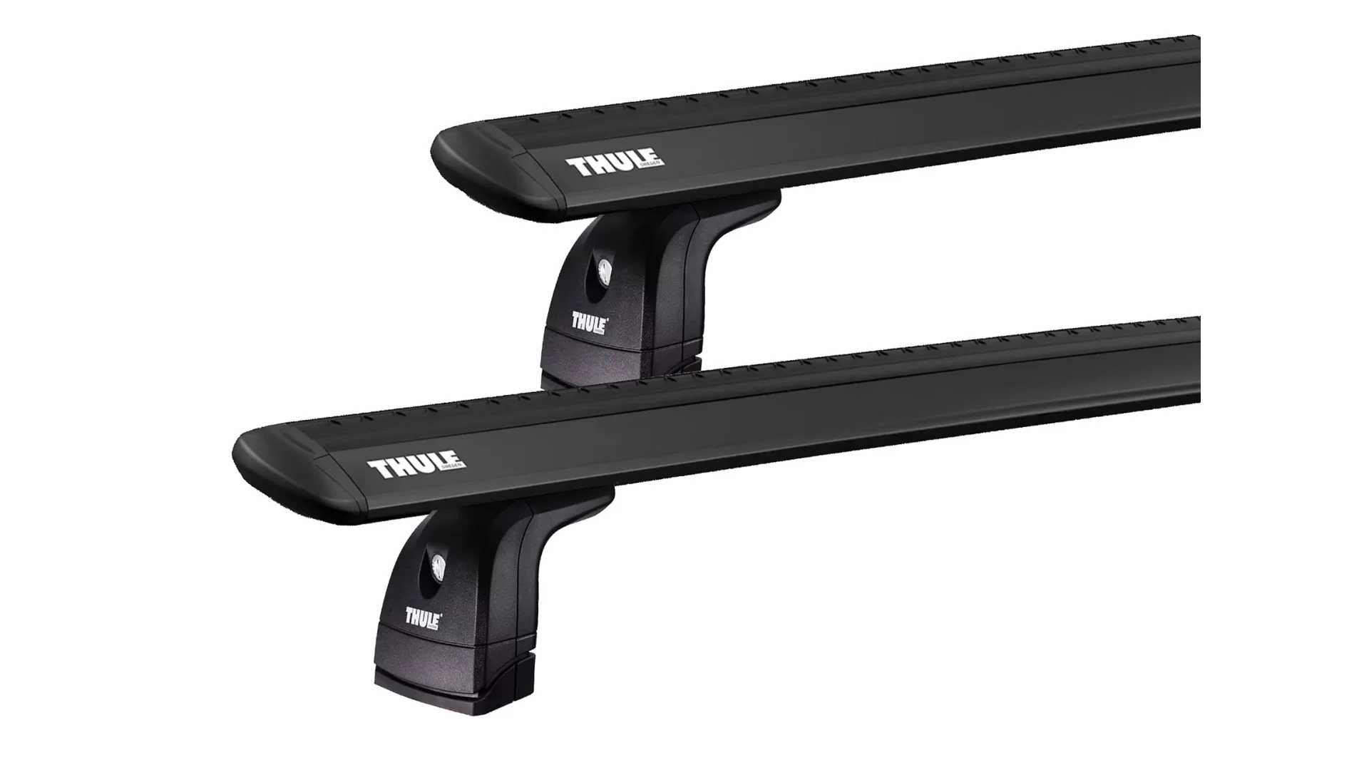 Thule 751 WingBar Rapid System Black 2 Bar Roof Rack for Ford Transit L1H1 (V) 4dr SWB Low Roof with Factory Mounting Point (2014 onwards) - Factory Point Mount