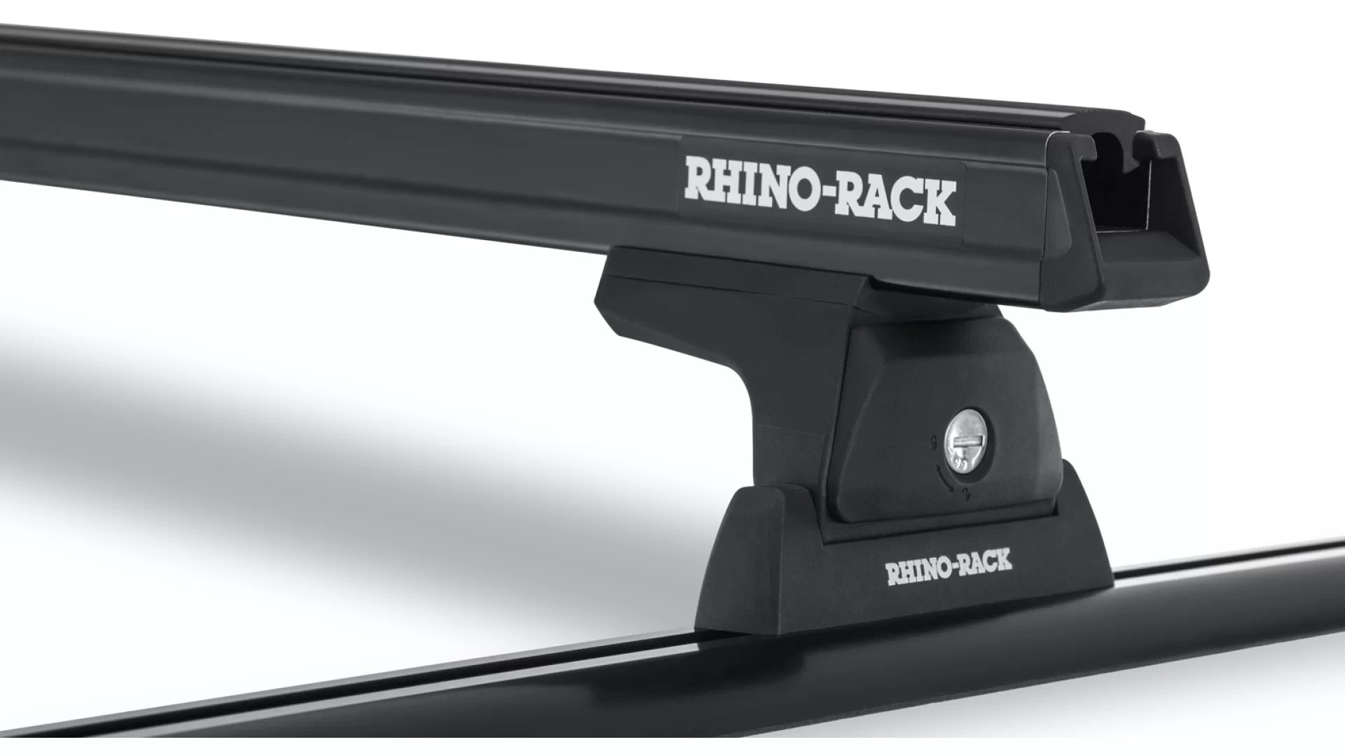 Rhino Rack JA8356 - Heavy Duty RLT600 Trackmount Black 2 Bar Roof Rack for NISSAN Navara 4dr 4dr Ute from 2021