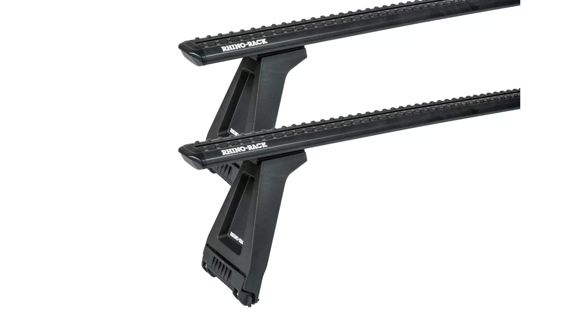 Rhino Rack JC-05039 Sportz RL210 Black 2 Bar Roof Rack for Land Rover Defender 110-130 2dr Ute with Rain Gutter (1990 to 2020) - Gutter Mount