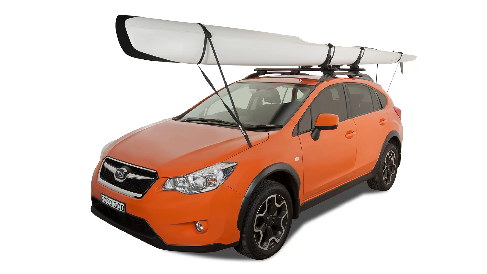 rhino rack kayak / ski bow strap bonnet tie down roof racks galore