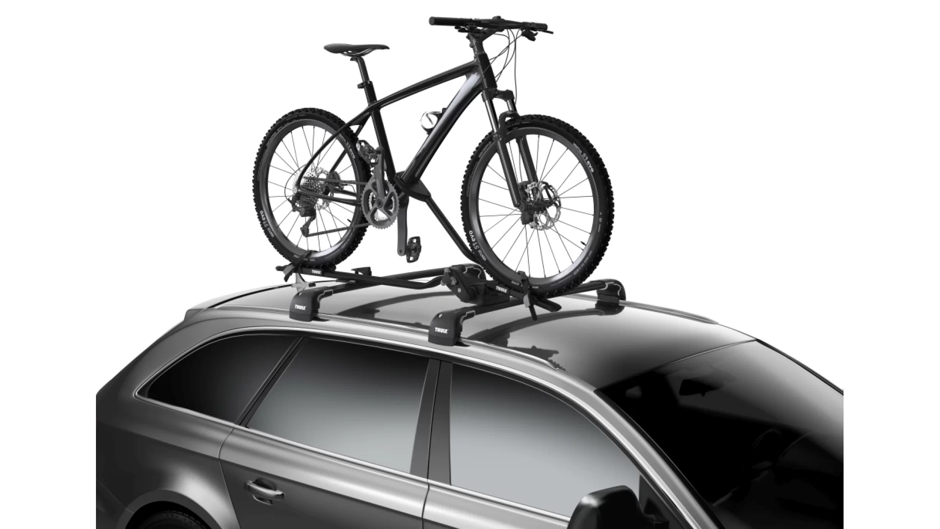 thule proride black bike carrier frame mounted roof racks galore roof mounted bike carrier