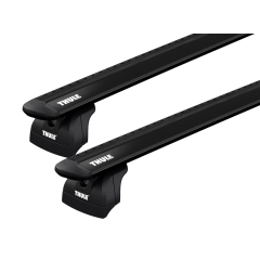 Thule 753 WingBar Rapid System Black 2 Bar Roof Rack for Infiniti Q30 H15 5dr Hatch with Factory Mounting Point (2015 to 2019) - Factory Point Mount