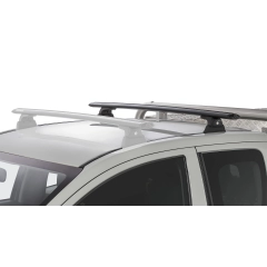 Rhino Rack JA8810 Vortex RLT600 Ditch Mount Black 1 Bar Roof Rack (Rear) for Mitsubishi Triton MQ-MR Extra Cab Ute with Bare Roof (2015 onwards) - Factory Point Mount