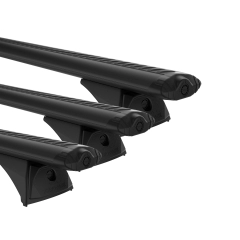 Rhino Rack JC-02597 Vortex RX300H Black 3 Bar Roof Rack for Infiniti QX80 Z62 5dr SUV with Raised Roof Rail (2014 to 2019) - Factory Point Mount