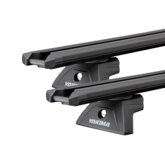 Yakima LockNLoad TrimHD Black 2 Bar Roof Rack for JMC Vigus 4dr Ute with Bare Roof (2015 onwards)