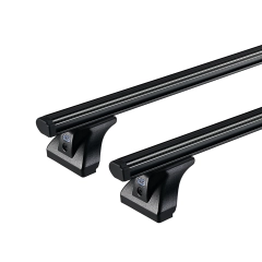 CRUZ Cargo Black 2 Bar Roof Rack for Lada Niva 3dr SUV with Rain Gutter (1977 onwards) - Gutter Mount