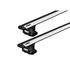 Thule WingBar Evo Silver 2 Bar Roof Rack for FIAT Ducato 4dr Van with Factory Mounting Point (2006 onwards)