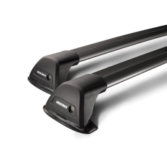 Yakima Aero FlushBar Black 2 Bar Roof Rack for JAC T9 Dual Cab 4dr Ute with Raised Roof Rail (2024 onwards) - Raised Rail Mount