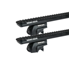 Rhino Rack JC-04310 Sportz SX Black 2 Bar Roof Rack for Suzuki S-Cross 5dr SUV with Flush Roof Rail (2013 to 2022) - Flush Rail Mount