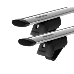 Yakima JetStream TimberLine Silver 2 Bar Roof Rack for JAC T9 Dual Cab 4dr Ute with Raised Roof Rail (2024 onwards) - Raised Rail Mount