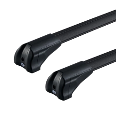 CRUZ Airo Fuse Black 2 Bar Roof Rack for Jaguar F-Pace 5dr SUV with Flush Roof Rail (2016 onwards) - Flush Rail Mount