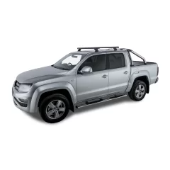 Rhino Rack JA9478 Heavy Duty RCH Black 2 Bar Roof Rack for Volkswagen Amarok 4dr Ute with Bare Roof (2011 to 2023) - Factory Point Mount