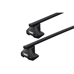 Thule SquareBar Evo Black 2 Bar Roof Rack for FIAT 500L 5dr Hatch with Bare Roof (2012 to 2017)