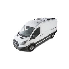 Rhino Rack JA6341 Vortex RLTP Black 4 Bar Roof Rack for Ford Transit L3H3 (V) 4dr LWB High Roof with Factory Mounting Point (2014 onwards) - Factory Point Mount