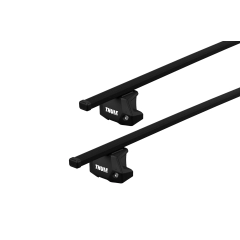 Thule 7107 SquareBar Evo Black 2 Bar Roof Rack for GMC Hummer EV 4dr Ute with Factory Mounting Point (2022 onwards) - Factory Point Mount