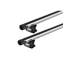 Thule 7106 SlideBar Evo Silver 2 Bar Roof Rack for Chery Tiggo 4 5dr SUV with Flush Roof Rail (2023 onwards) - Flush Rail Mount