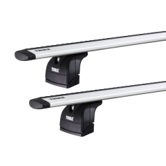 Thule 753 WingBar Rapid System Silver 2 Bar Roof Rack for Infiniti Q30 H15 5dr Hatch with Factory Mounting Point (2015 to 2019) - Factory Point Mount