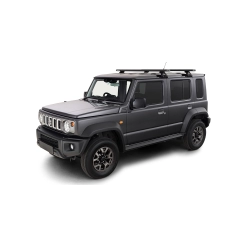 Rhino Rack JC-02114 Reconn-Deck RL110 Black 2 Bar Roof Rack for Suzuki Jimny XL 5dr SUV with Rain Gutter (2024 onwards) - Custom Point Mount