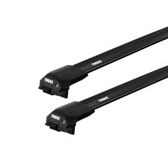Thule WingBar Edge Black 2 Bar Roof Rack for SAAB 44994 5dr Wagon with Raised Roof Rail (2005 to 2012)