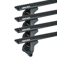 Rhino Rack JC-04757 Sportz RL110 Black 4 Bar Roof Rack for Mitsubishi L300 4dr SWB Low Roof with Rain Gutter (1980 to 2013) - Gutter Mount