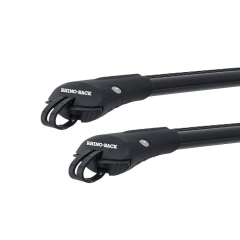 Rhino Rack JA7971 Vortex StealthBar Black 2 Bar Roof Rack for Audi A6 Allroad 5dr Wagon with Raised Roof Rail (2018 onwards) - Raised Rail Mount