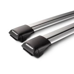 Yakima Aero RailBar Silver 2 Bar Roof Rack for Audi A6 Allroad 5dr Wagon with Raised Roof Rail (2018 onwards) - Raised Rail Mount