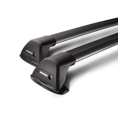 Yakima Aero FlushBar Black 2 Bar Roof Rack for Audi A4 Allroad 5dr Wagon with Raised Roof Rail (2019 onwards) - Raised Rail Mount