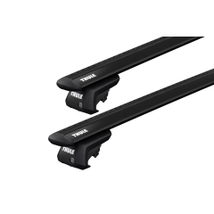 Thule WingBar Evo Black 2 Bar Roof Rack for Audi A4 Allroad 5dr Wagon with Raised Roof Rail (2019 onwards) - Raised Rail Mount