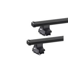 Thule 754 SquareBar Evo Black 2 Bar Roof Rack for Saab 900 5dr Hatch with Bare Roof (1994 to 1998) - Clamp Mount