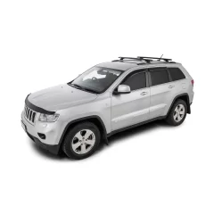 Rhino Rack JA9545 Vortex RCL Black 2 Bar Roof Rack for Jeep Grand Cherokee WK2 Steel Rails 5dr SUV with Flush Roof Rail (2011 onwards) - Factory Point Mount