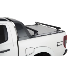 Rhino Rack JA6220 - Heavy Duty RLT600 Black 2 Bar Roof Rack for FORD Ranger 4dr 4dr Ute from 2012