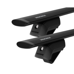 Yakima JetStream TimberLine Black 2 Bar Roof Rack for JAC T9 Dual Cab 4dr Ute with Raised Roof Rail (2024 onwards) - Raised Rail Mount