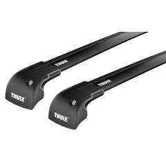 Thule 9594 WingBar Edge Rapid System Black 2 Bar Roof Rack for Infiniti Q30 H15 5dr Hatch with Factory Mounting Point (2015 to 2019) - Factory Point Mount