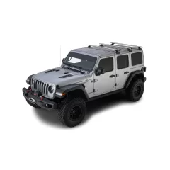 Rhino Rack JB0897 - Vortex RCL Silver 3 Bar Rhino-Rack Backbone Roof Rack for JEEP Wrangler 5dr SUV from 2019