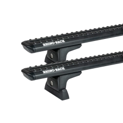 Rhino Rack JC-05137 Sportz RLT600 Ditch Mount Black 2 Bar Roof Rack for RAM 1500 DS Crew Cab 4dr Ute DS Crew Cab with Bare Roof (2011 onwards) - Custom Point Mount