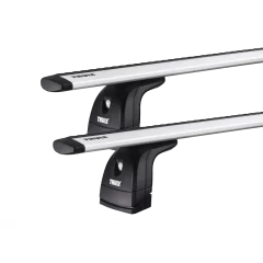 Thule 751 WingBar Evo Silver 2 Bar Roof Rack for LDV Maxus SWB Lo Roof with Factory Mounting Point (2005 onwards) - Factory Point Mount